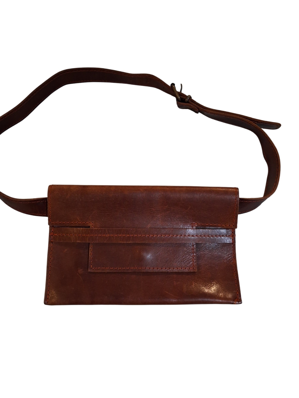 Brown Leather Waist Bag Unisex